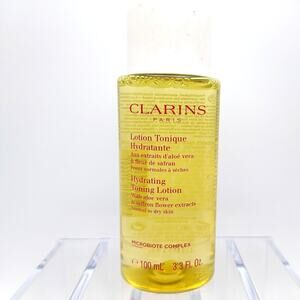 Clarins Hydrating Toning Lotion Aloe Vera Saffron 3.3oz Normal to Dry NO SEAL